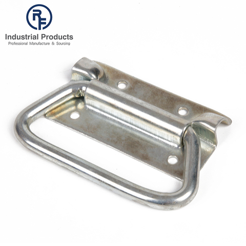 OEM Style Folding Pull Handle Zinc Plated Bolt on Hinge Chest Handles