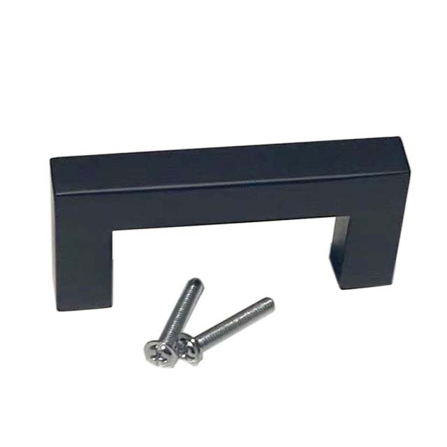 Black Bar Square Pull Handle for Door And Furniture