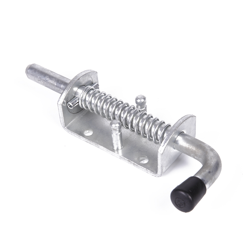 Zinc Plated Spring Loaded Latch with Rubber Grip